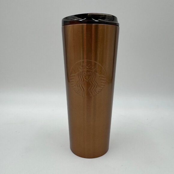 Starbucks Stainless Steel Copper Color 16oz Mug - Picture 1 of 9